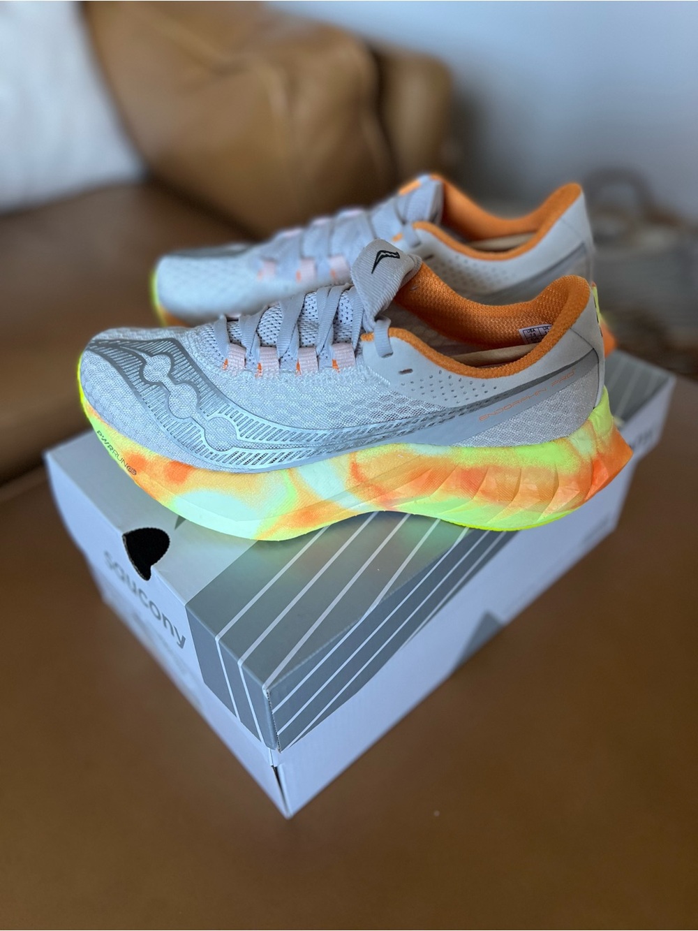 Saucony Endorphin Pro 4 Womens Running Shoes - Fog/Peel